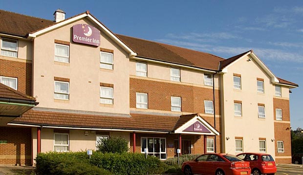 Exterior of Premier Inn Newcastle (Metro Centre) showing car park